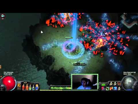 Path of Exile Ascendancy - 2.2 - Old School Fire Trap Ele Prolif Build In Action !