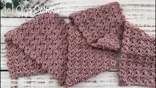 Crochet Easy Scarf ONE ROW Repeat, Beginner Friendly Crochet Tutorial