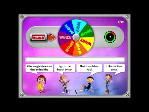 QUESTION WORD GAMES | SPIN THE WHEEL | GAMES FOR KIDS (PART 2) | ESL TEACHING