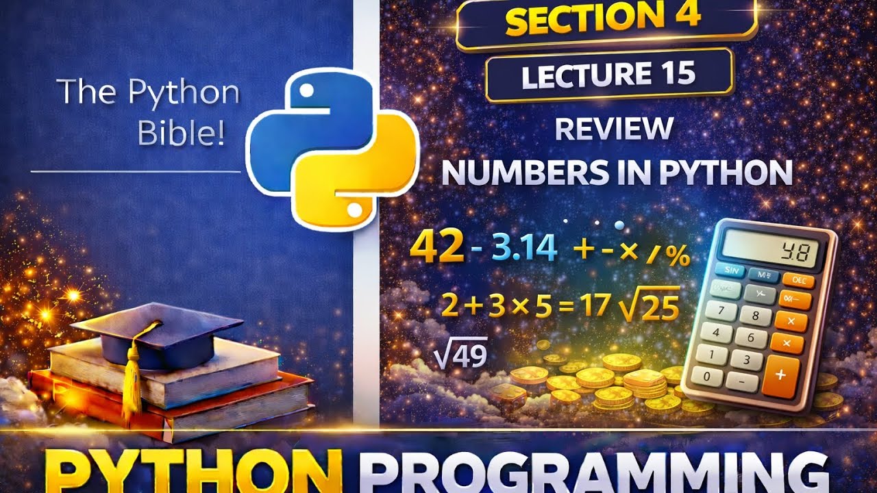Python Numbers Review – Lecture 15 | Arithmetic, Floats & Math Module Recap (2026)