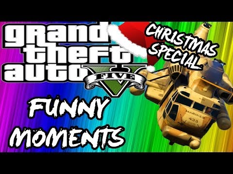 ★GTA 5 FUNNY MOMENTS-SANTA'S CREW,CARGOBOB,PARACHUTING★「HD」1080p-GTA5™:「GRAND THEFT AUTO 5」