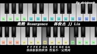 【钢琴简谱】进阶 Resurgence 林俊杰 JJ Lin Easy Piano 2分钟学钢琴