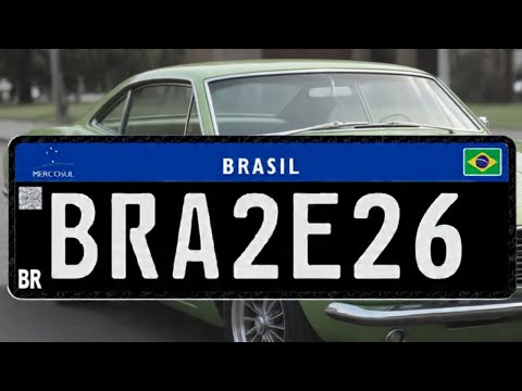 The black license plate and the upcoming inspection.