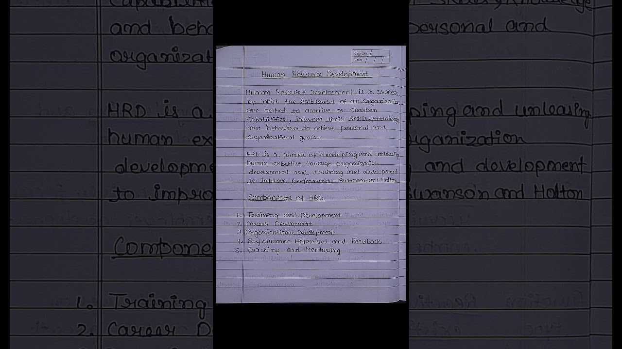Human Resources Development and components | Human Resources Development Subject B.COM |#exam #notes