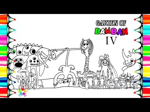 Garten of Banban 4 Coloring Pages / How to color All New Bosses + ENDING (Chapter 6) / NCS Music