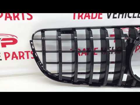 Fits Mercedes GLC X253 C253 2015-2019 Front Bumper Grille Gloss Black Sport video