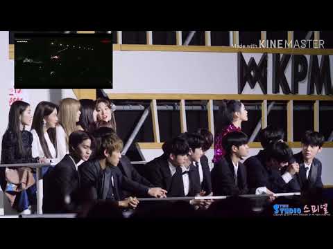 Red Velvet and Wanna One Reaction to Oh My Girl | KPMA 2018