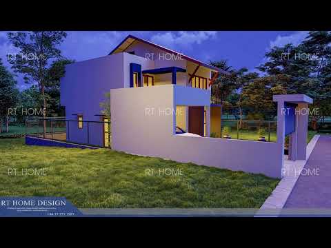 (129) 4 Bed Room ,  Modern Type Architectural House Plan At  Balangoda - Sri Lanka