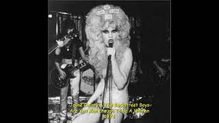 Wayne County &amp; The Back Street Boys - Are You Man Enough To Be A Woman - 1974