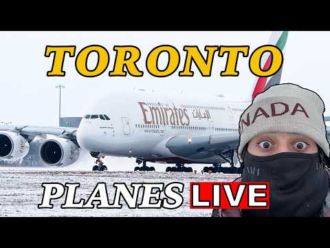 🔴 LIVE COLD SNOWY Toronto Airport! (YYZ)! 2x A380S! Feb 15th, 2026!