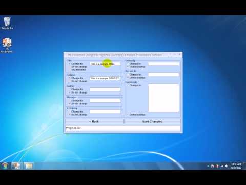 MS PowerPoint Edit Properties Software