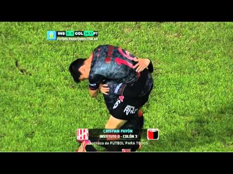 Goles de Instituto 0 - Colón 3. Fecha 12. Torneo B Nacional. FPT