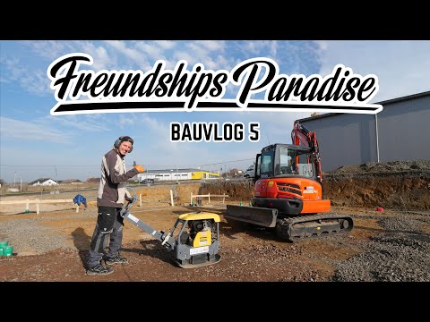 🚧 Bauplätze MÜSSEN VERDICHTET WERDEN 💪🏼 Jede Menge Schotter verteilen und verdichten! Bauvlog 5