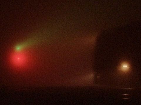 Freight train in fog at Gheringhap Loop - PoathTV  Australian Railways