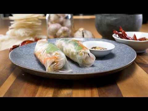 Tofu Rice Paper Rolls Vegetarian | Easy & Healthy Asian Recipes | Vegetarian Asian Recipes