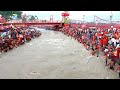 Indian Hindu Devotees Take Holy Bath In River Ganga During Kavad Yatra Haridwar