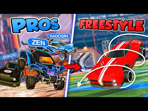 Des JOUEURS PROS ESSAYENT de FAIRE DES MOVES de FREESTYLERS ! (ROCKET LEAGUE)