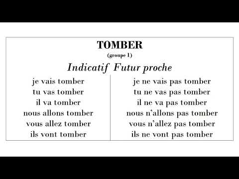 Tomber ( groupe 1) - Indicatif Futur proche