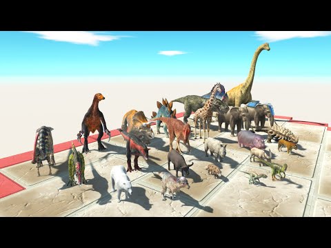ZICZAC SPEED RACE FUNNY ALL DINOSAURS VS ANIMALS - W'S TOP 1? | Animal Revolt Battle Simulator
