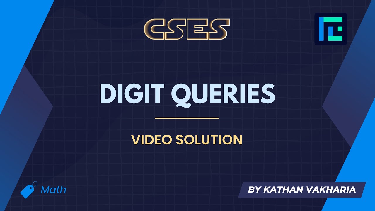 Digit Queries Video Solution | CSES Problemset | Introductory Problems