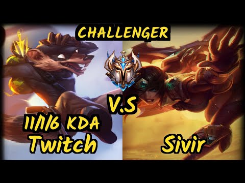 XL Innaxe (TWITCH) vs SIVIR - 11/1/6 KDA BOTTOM ADC CHALLENGER GAMEPLAY - EUW
