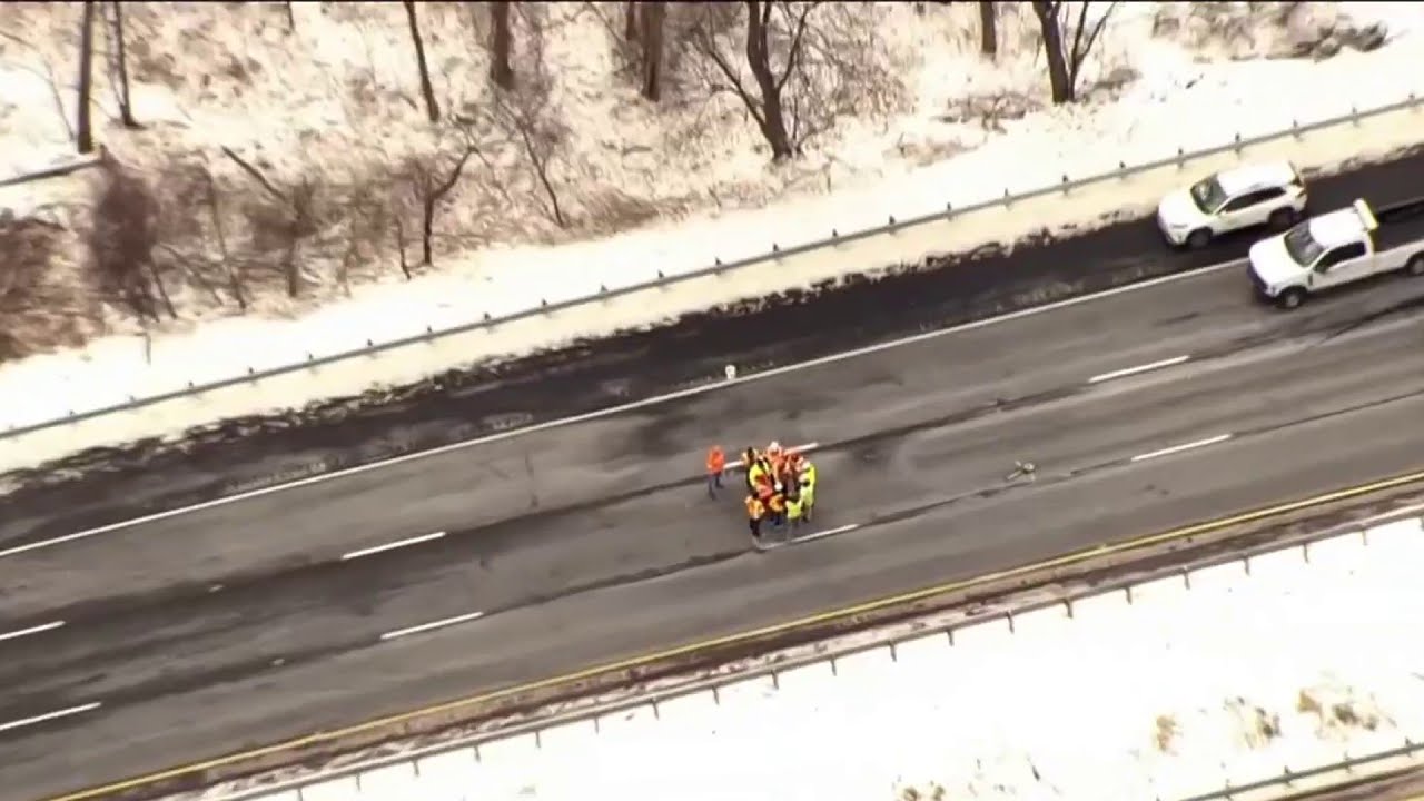 Eastbound lanes of I-80 in New Jersey closed near where previous sinkhole opened up