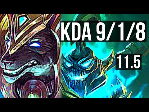 NASUS vs HECARIM (JUNGLE) | 9/1/8, 1200+ games, 1.6M mastery, Legendary | EUW Master | v11.5