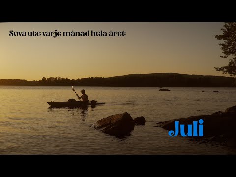 Sova ute varje månad 2025 - JULI. Med kajak UTAN mat på en ö.
