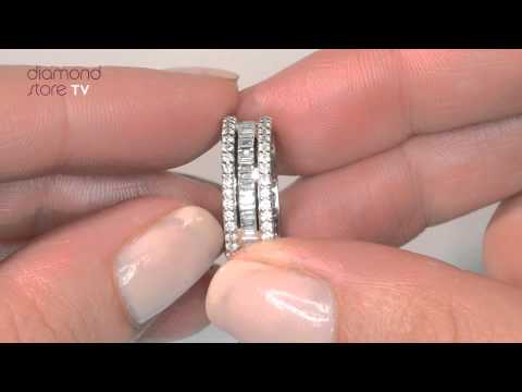 HG49-422Y - 2ct Katie 18K White Gold Diamond Full Eternity Ring