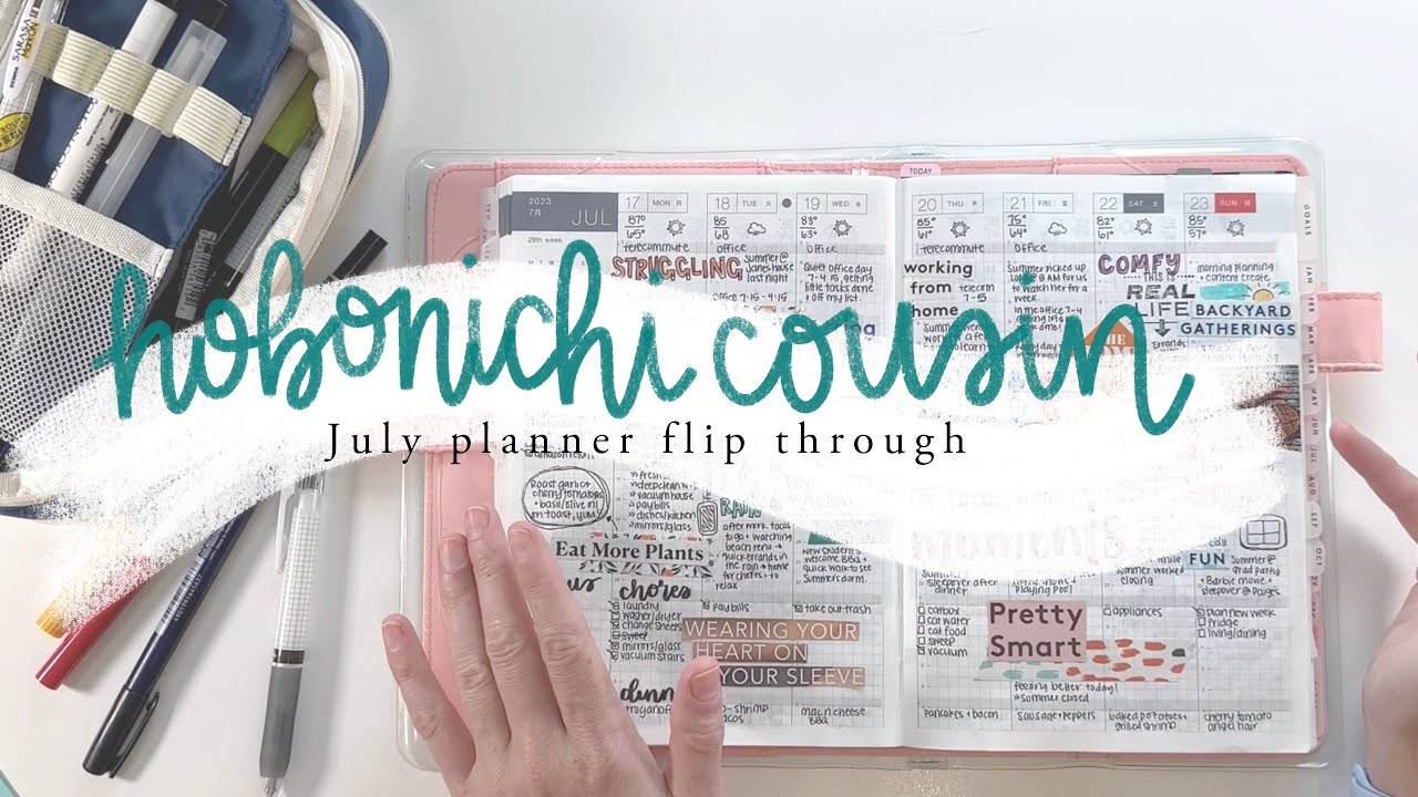 Hobonichi Cousin // July 2023 Flip Through