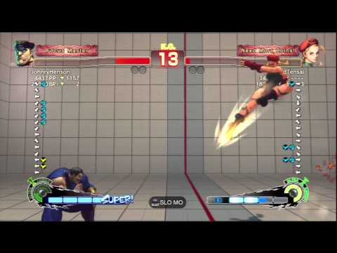JohnryHenson [M.Bison] Vs OldTensai [Cammy] SSF4 AE Online Ranked Matches - PSN