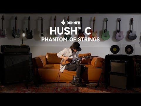 Donner Hush-C Silent Spanish Guitar Sunburst