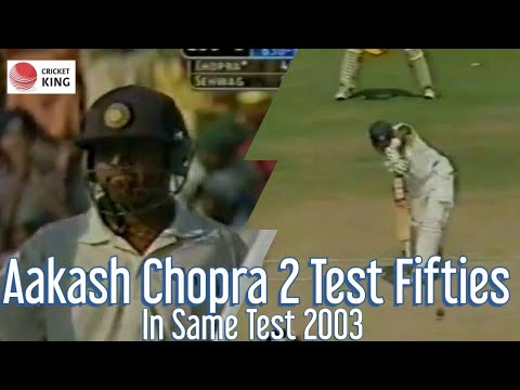 Aakash Chopra Only Test Half Centuries (60 & 52) in 2nd Test | New Zealand Tour India 2003