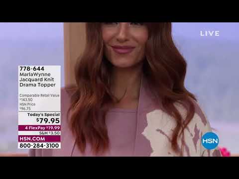 MarlaWynne Jacquard Knit Drama Topper