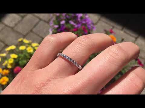 Stackable 2.2mm Double Shared Prong Eternity Ring - TwoBirch TB-ETR-0004-WG-L