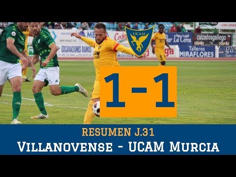 Resumen Villanovense 1-1 UCAM Murcia (18/19)