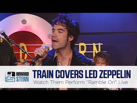 Train Covers “Ramble On” Live on the Stern Show (2001)