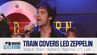 Train Covers “Ramble On” Live on the Stern Show (2001)