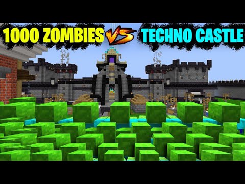 Techno Gamerz Castle VS  1000 Zombies| Minecraft Hindi