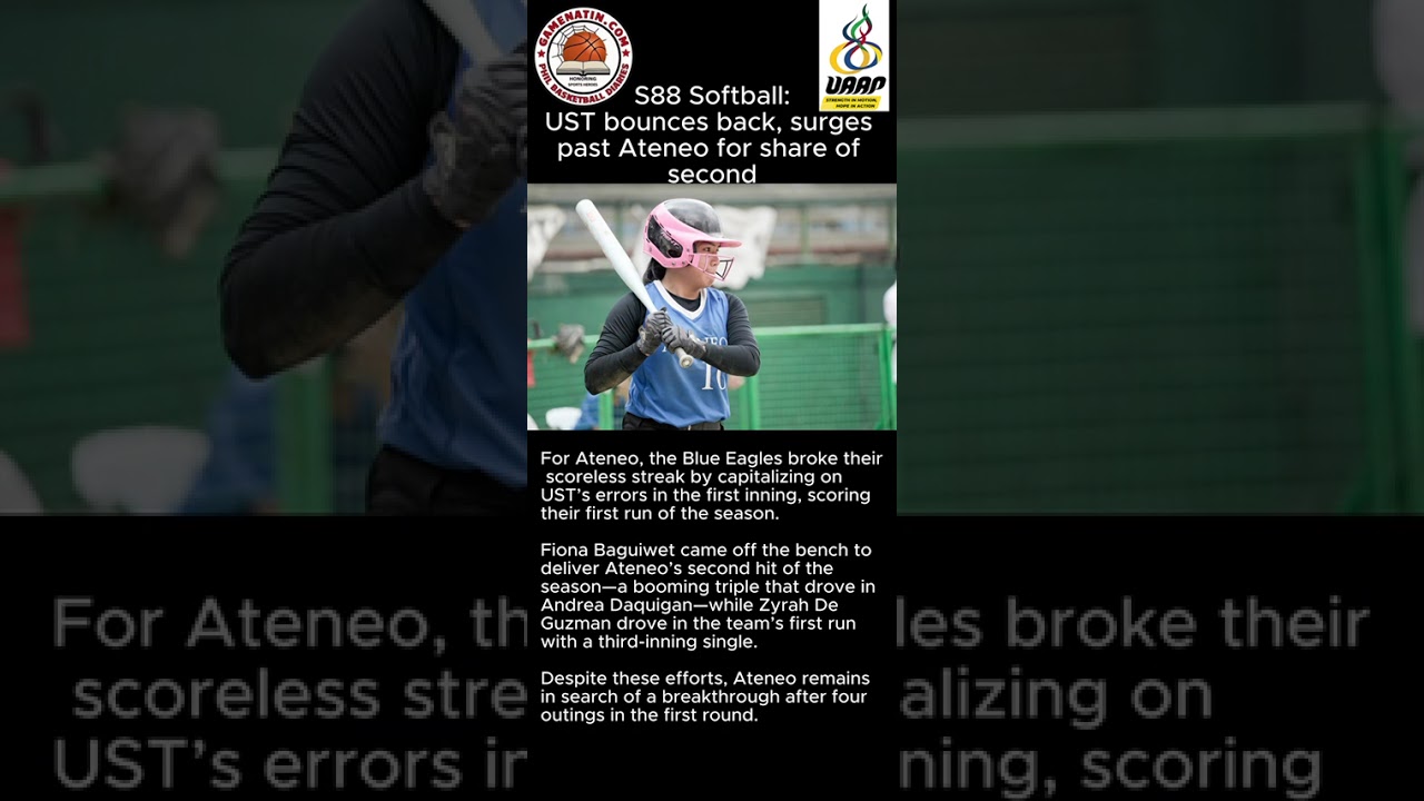 UAAP Women's Softball: UST clips Ateneo