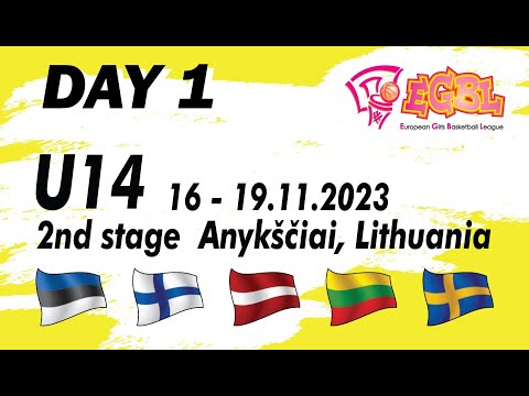 DAY1 16.30 BC Norrkoping Dolphins - BS Riga/Jugla , Nov 17th | EGBLU14 stage2 2023/24