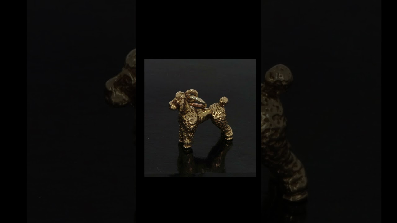 Vintage gouden Poedels - Ketting hangers #toypoedel #hanger #vintage #voordeelsieraden