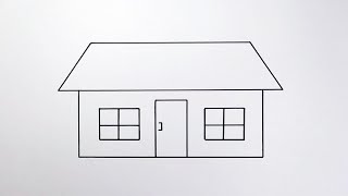 Download lagu Gambar rumah yang mudah - Cara menggambar rumah mp3