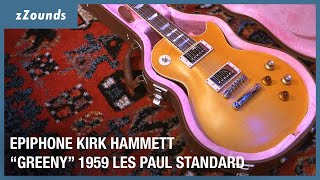 Video thumbnail for Epiphone Kirk Hammett "Greeny" 1959 Les Paul Standard Electric Guitar | zZounds by zZounds