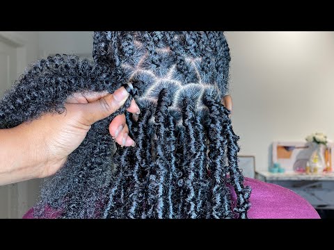 STEP-by -STEP VERY DETAILED BUTTERFLY LOCS TUTORIAL | THUMB METHOD / Using spring twist hair