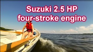 preview picture of video 'Suzuki 2.5 HP four stroke engine 8.7.2014  Suvi 460 boat'