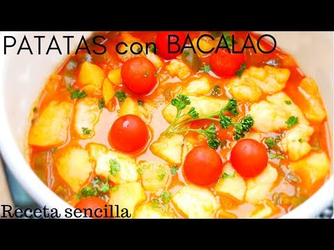 Guiso de BACALAO con PATATAS 🍲😋(fácil y riquísimo)😋🍲