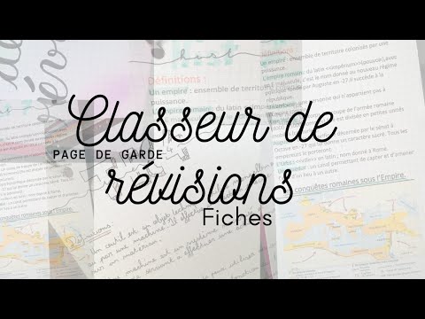 Back to school ! Classeur de révision, page de garde & fiches/astuces/DIY/tuto