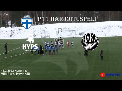 Harjoituspeli P11 HyPS Sininen A - FC Haka-j Valkoinen 13.2.2022
