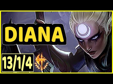 DIANA VS KHA'ZIX - 13/1/4 KDA JUNGLE GAMEPLAY
